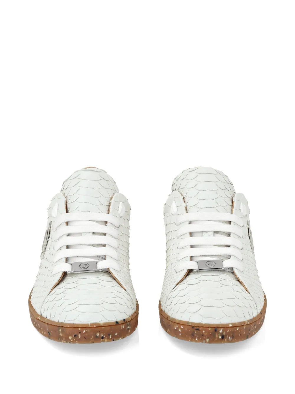 Philipp Plein python leather sneakers Wit