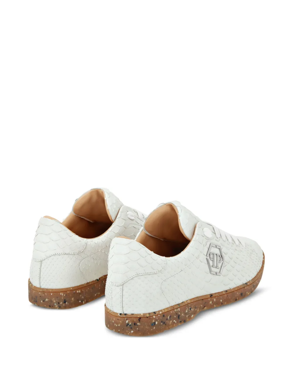 Philipp Plein python leather sneakers Wit