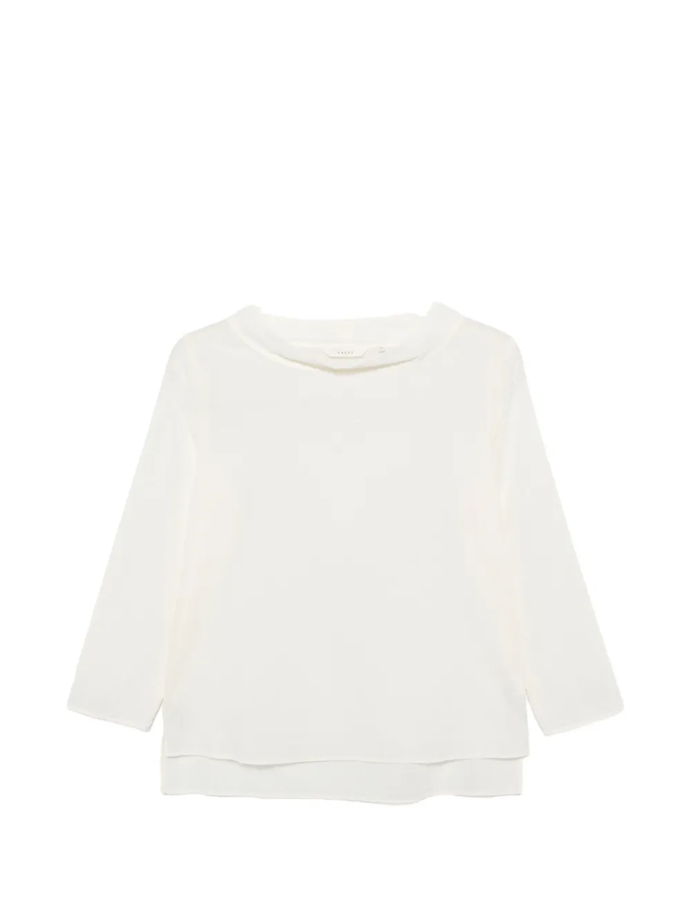 Xacus fil-coupé boat-neck top - Bianco