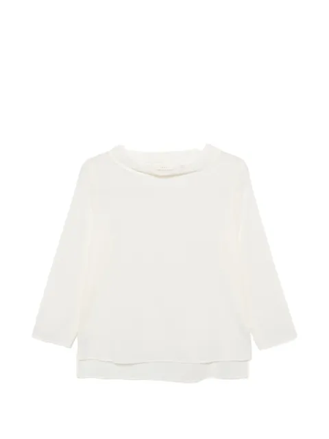 Xacus fil-coupé boat-neck top