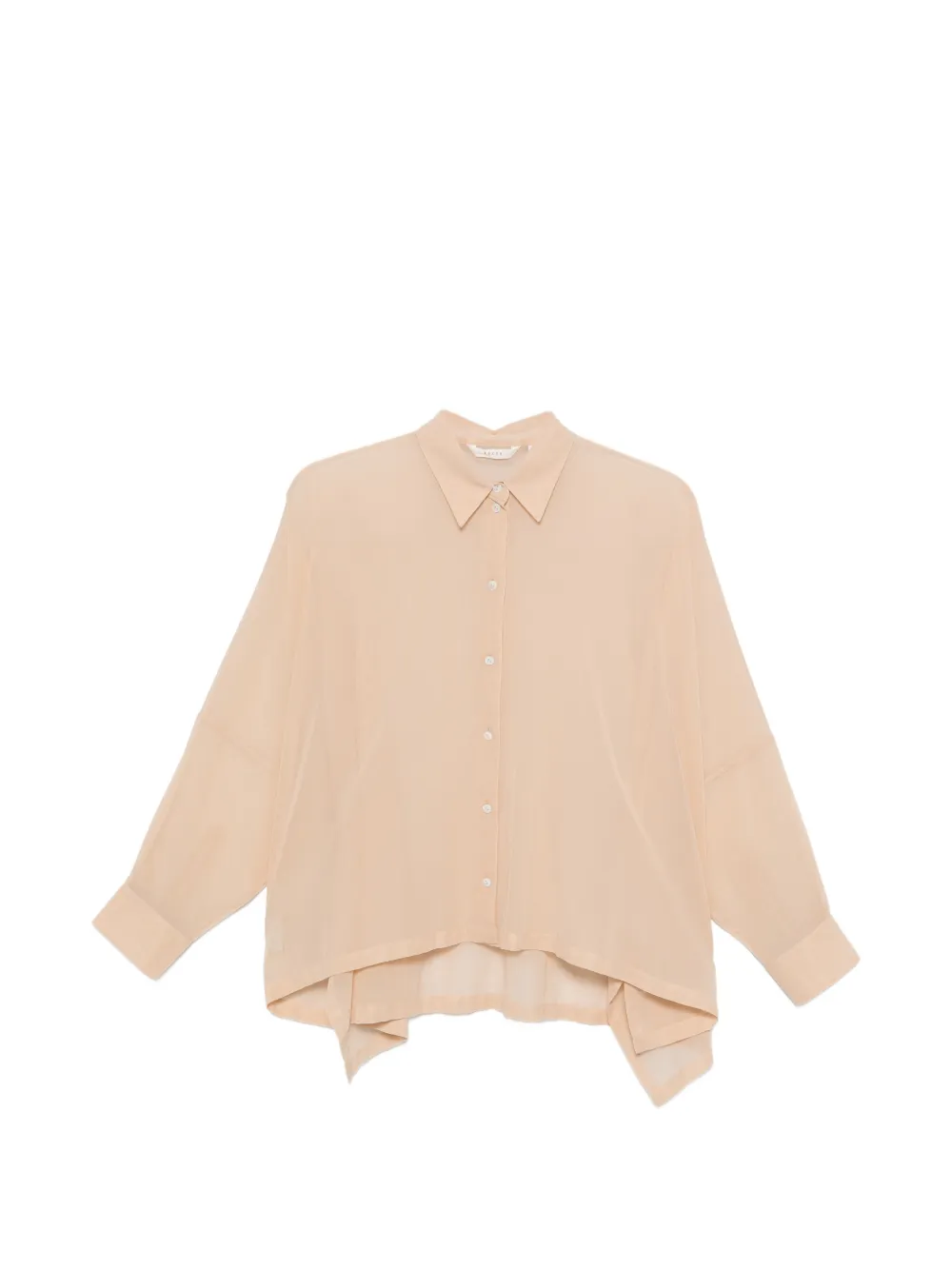 Xacus sheer drop-shoulder shirt - Nude