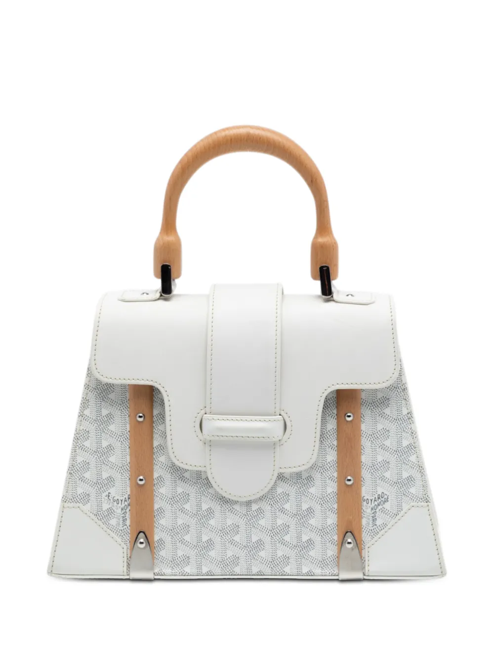 Goyard Pre-Owned 2016 Goyardine Saigon Structured PM satchel - Bianco