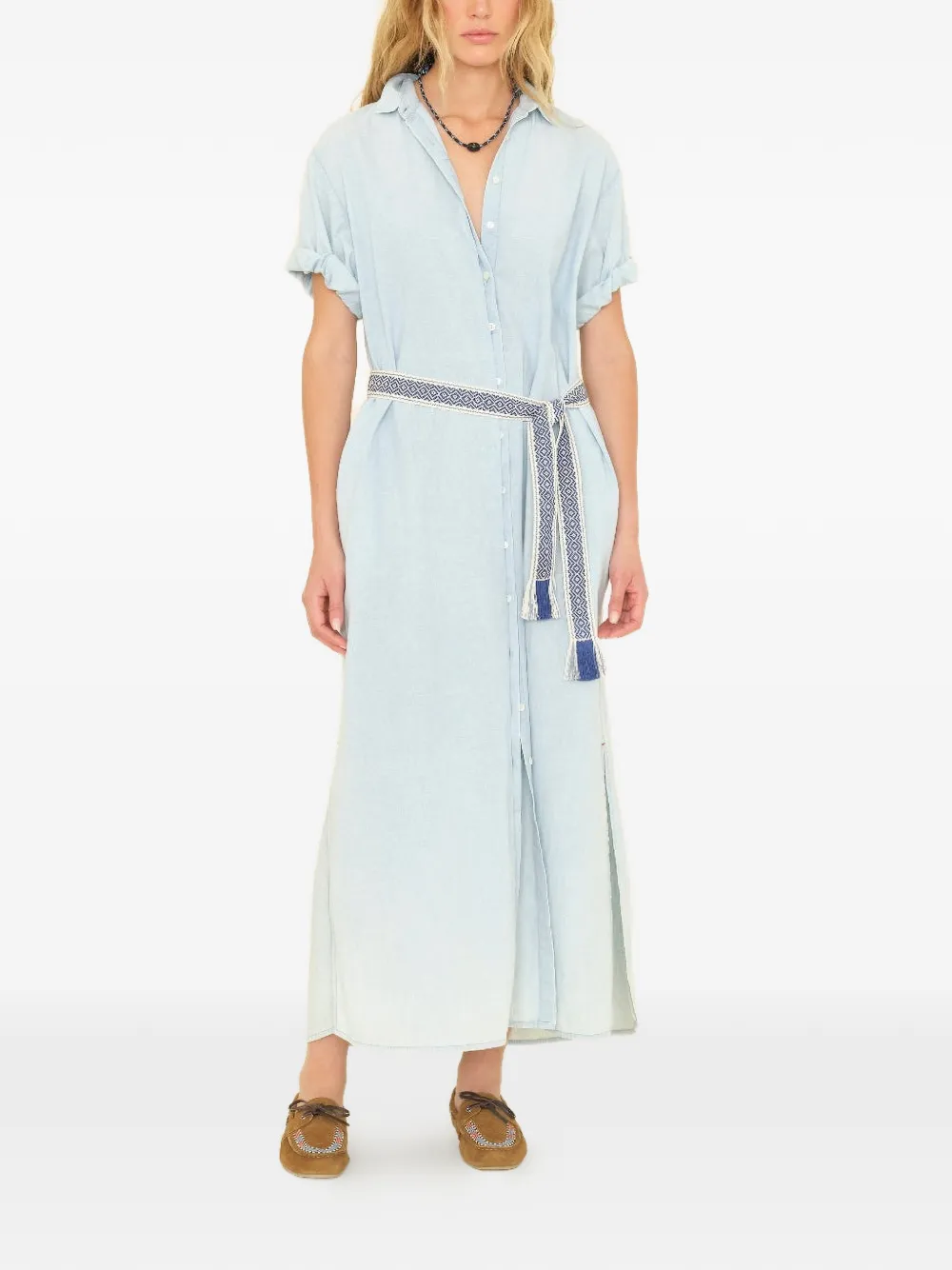 Xirena Linnet belted shirt dress - Blu