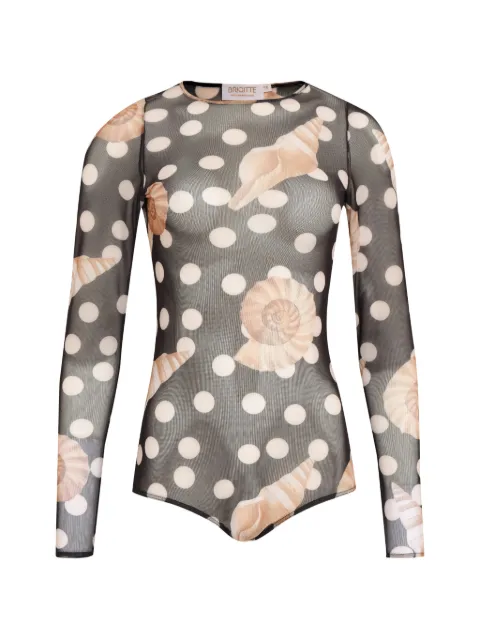 Brigitte Naila seashell-print bodysuit