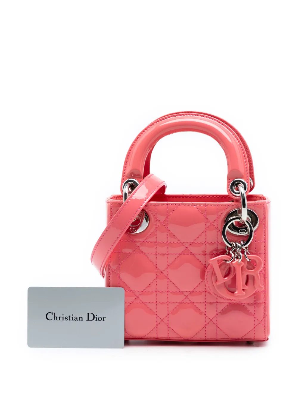 Christian Dior Pre-Owned 2016 Micro Patent Cannage Lady Dior