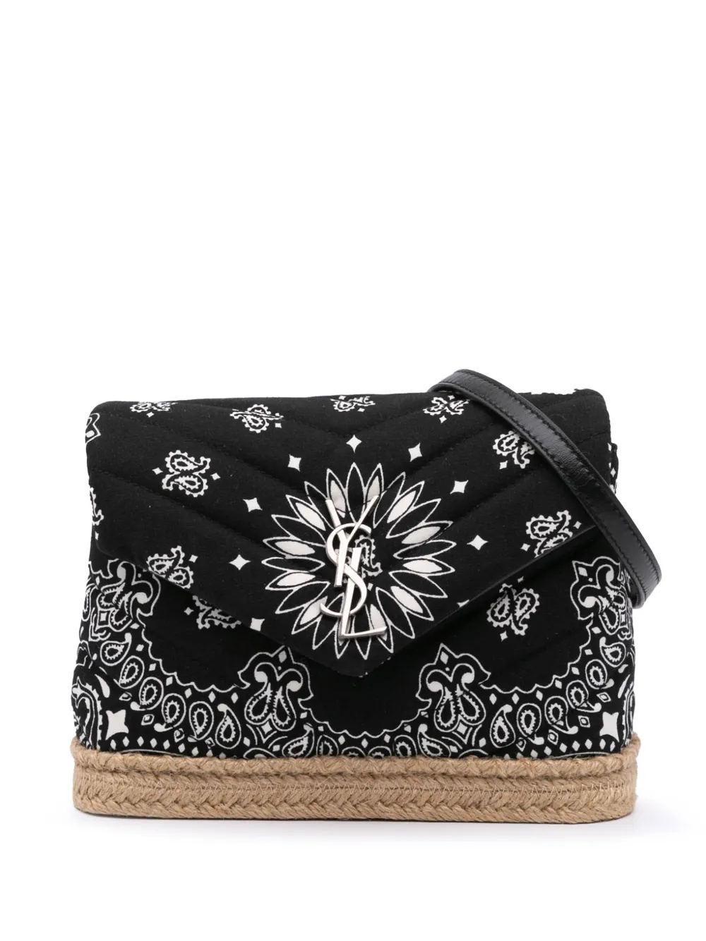 Saint Laurent Pre-Owned 2018 Toy Matelasse Cotton Bandana Print Monogram LouLou crossbody bag - Schwarz