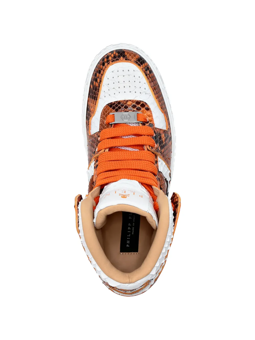 Philipp Plein python-leather Skull sneakers Bruin