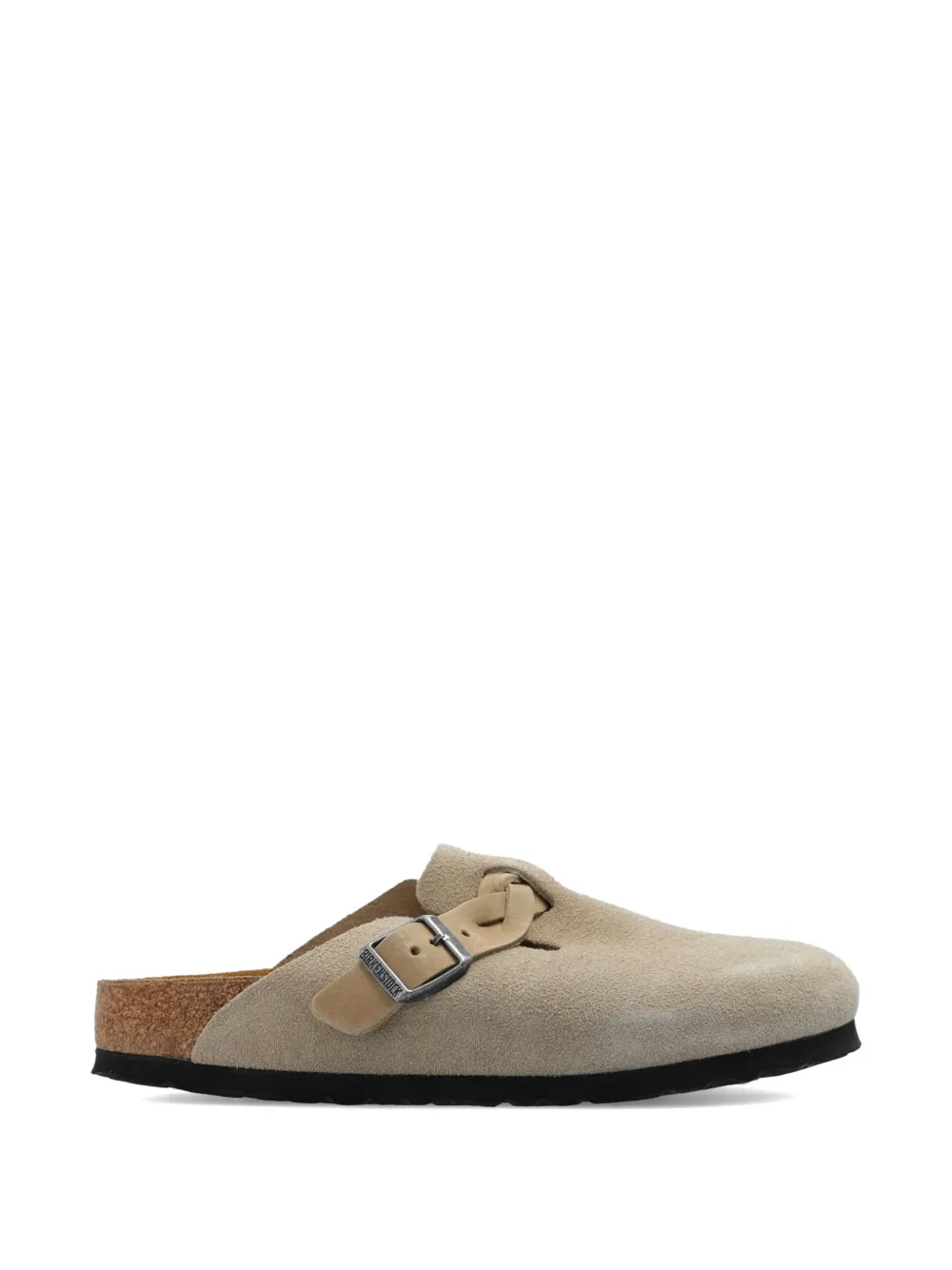 Birkenstock Boston Braided suede flat mules
