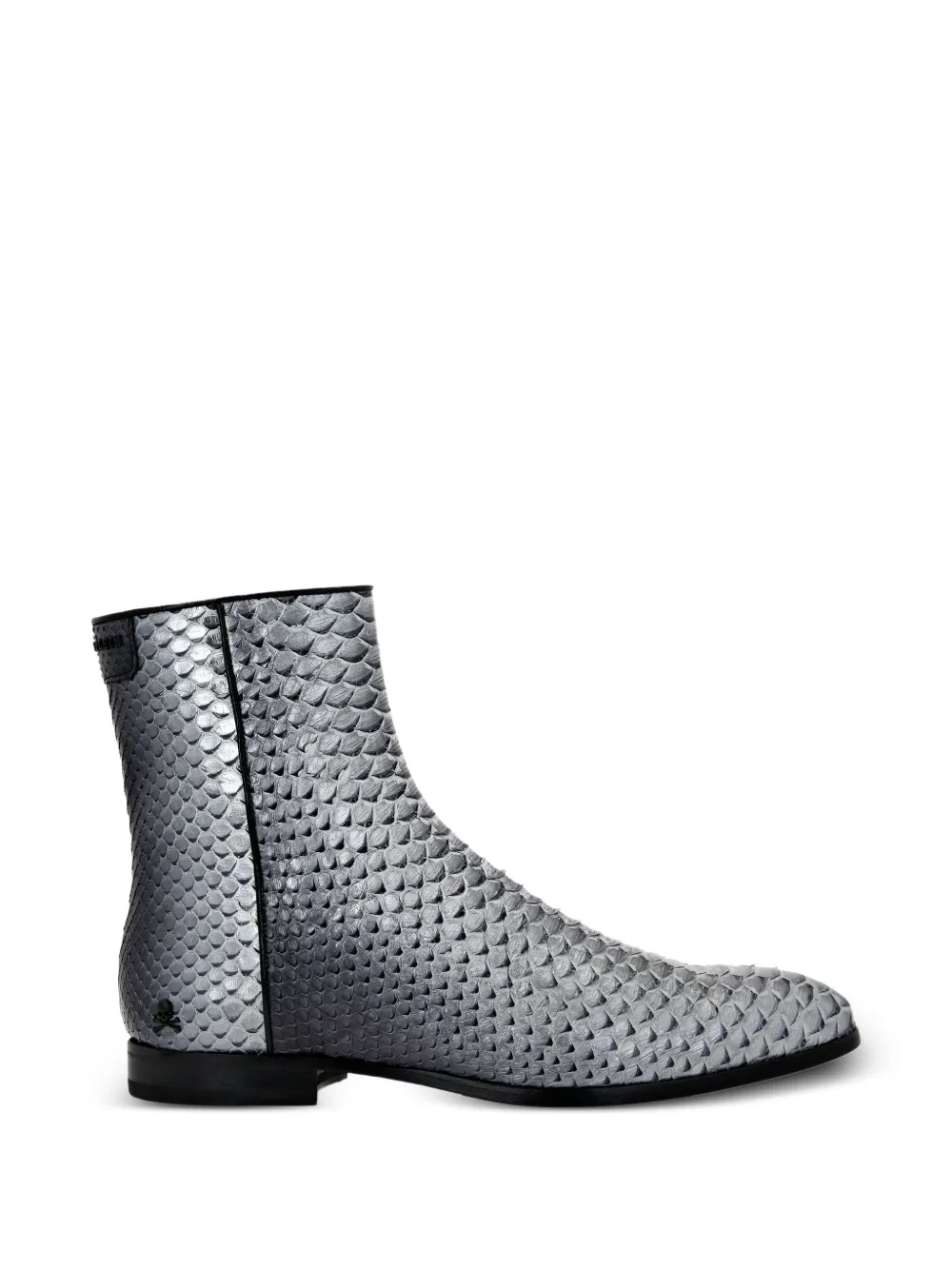 Philipp Plein python-leather ankle boots Zilver