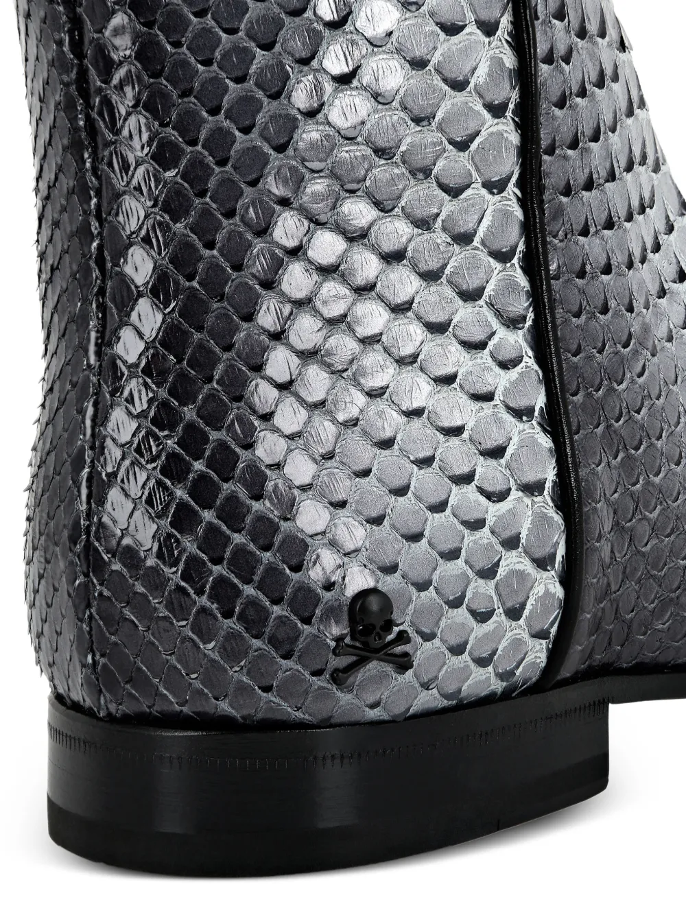 Philipp Plein python-leather ankle boots Zilver