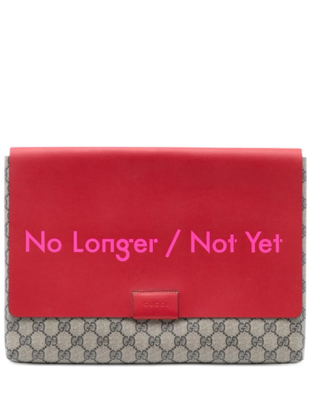Gucci Pre-Owned 2000-2015 GG Supreme No Longer Not Yet clutch bag - Rosso