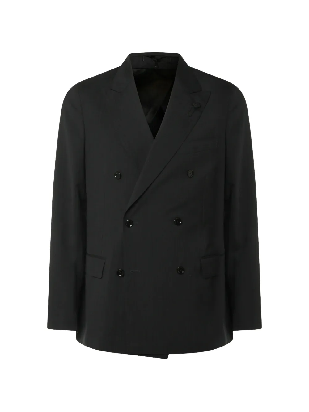Lardini double-breasted wool suit - Nero