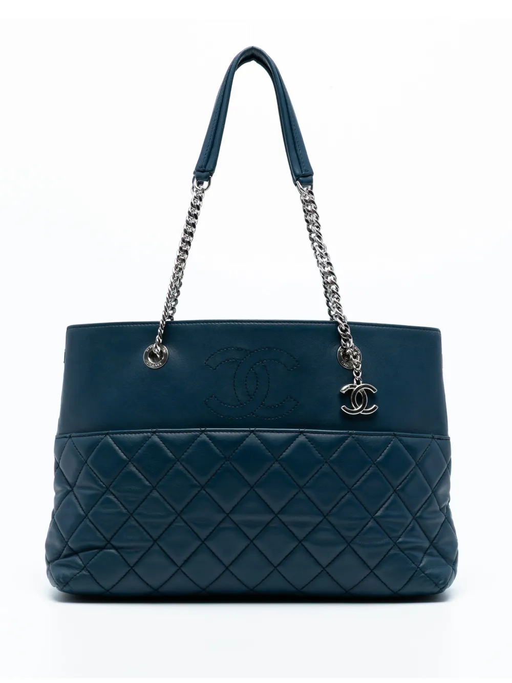 CHANEL Pre-Owned 2016-2017 Medium Quilted Lambskin Urban Delight tote bag - Blu