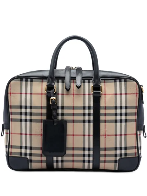 Burberry Pre-Owned 2000-2017 Haymarket Check Coated Canvas business bag