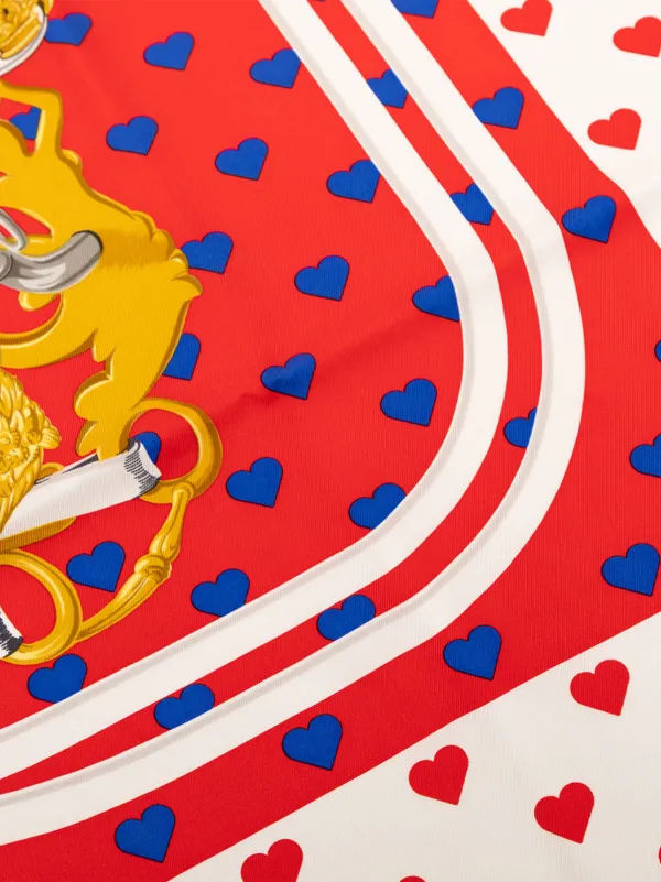 Hermès Pre-Owned 2000-2020 Brides De Gala Love Heart Silk Scarf 90