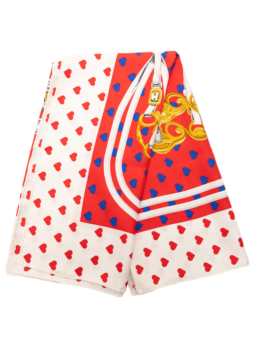 Hermès Pre-Owned 2000-2020 Brides de Gala Love Heart Silk Scarf 90 scarves - Rosso