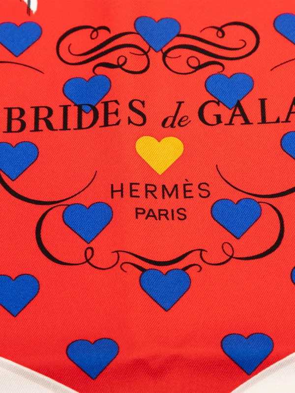 Hermès Pre-Owned 2000-2020 Brides De Gala Love Heart Silk Scarf 90