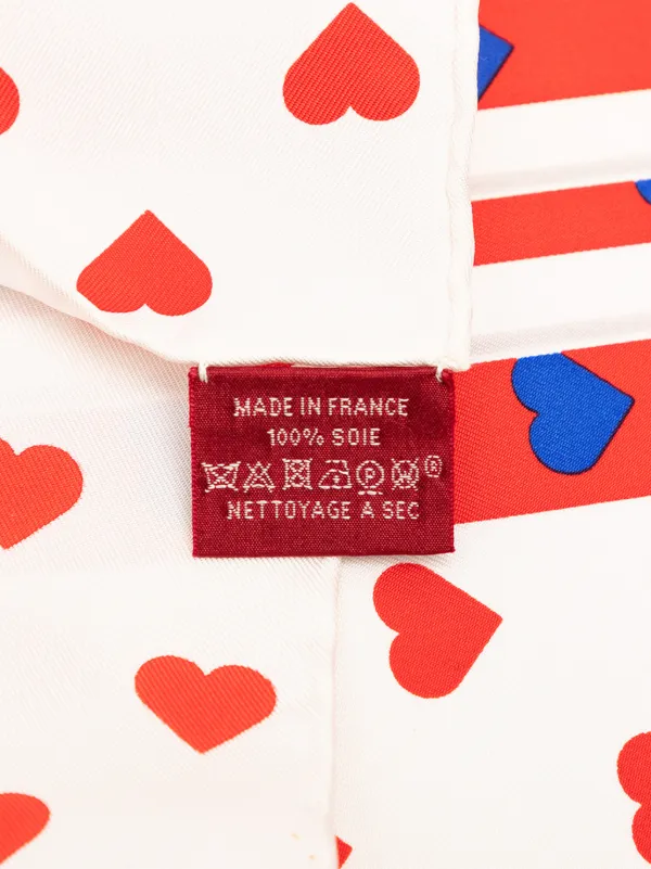 Hermès Pre-Owned 2000-2020 ブリッドドゥガラ ラブ ハート 90 シルク 