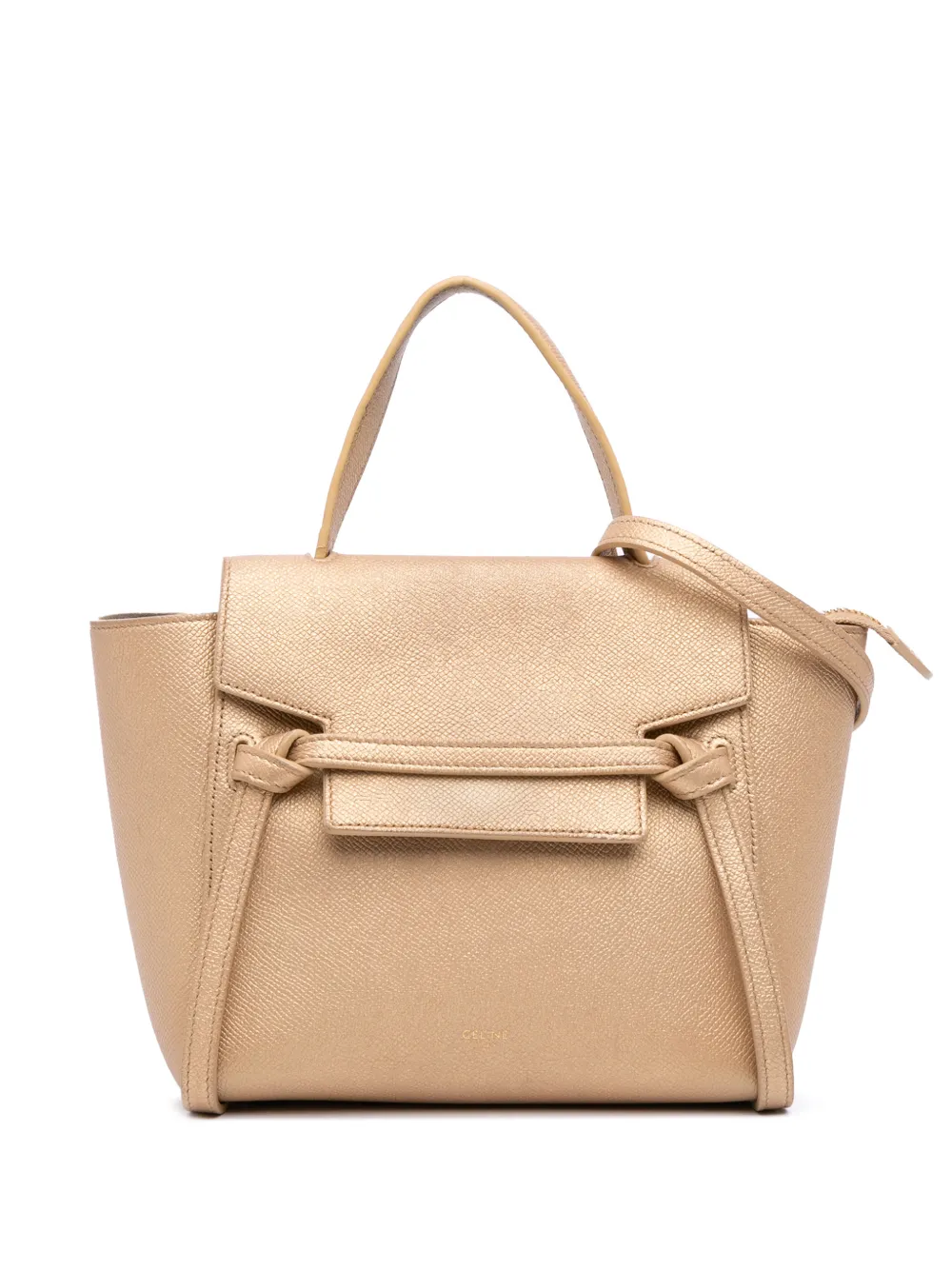 Celine Pre-Owned 2019 Nano Grained Calfskin Belt Bag satchel - Oro