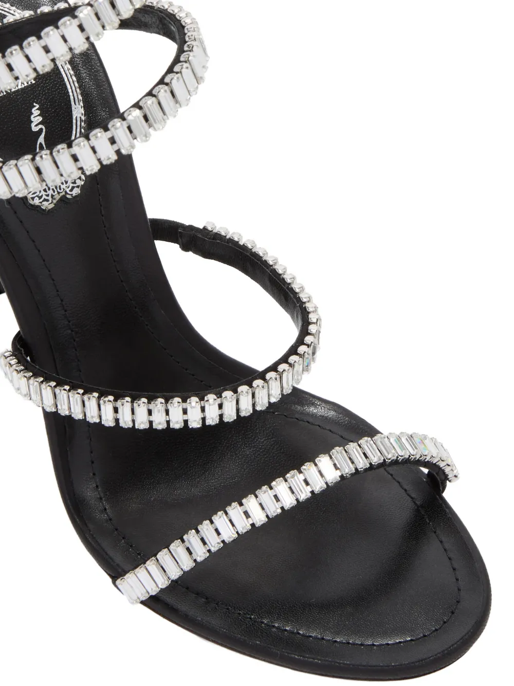 René Caovilla Cleo crystal-embellished sandals Zwart