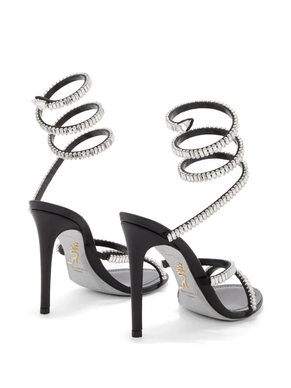 René Caovilla Cleo crystal-embellished sandals Zwart