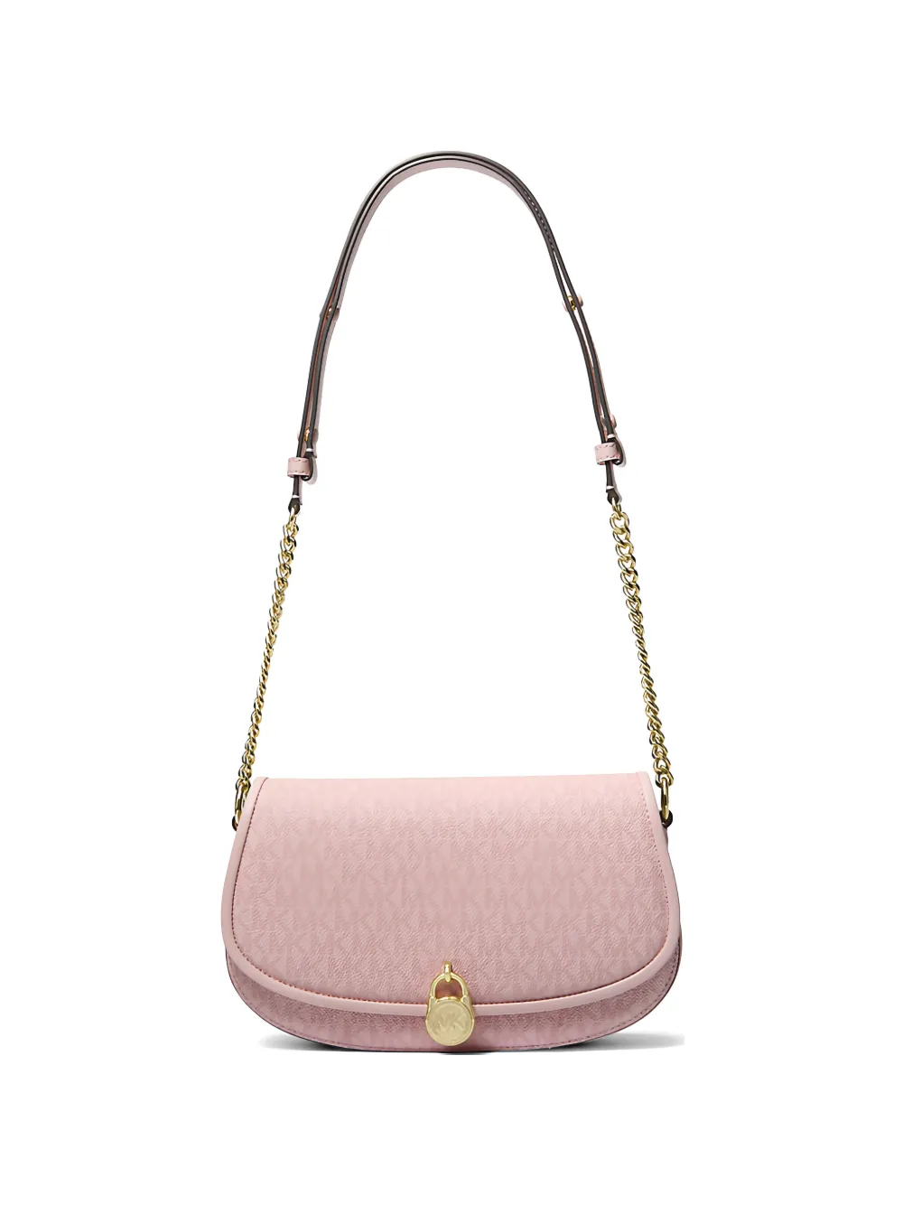 Michael Kors medium Mila monogram-pattern logo-plaque shoulder bag - Rosa