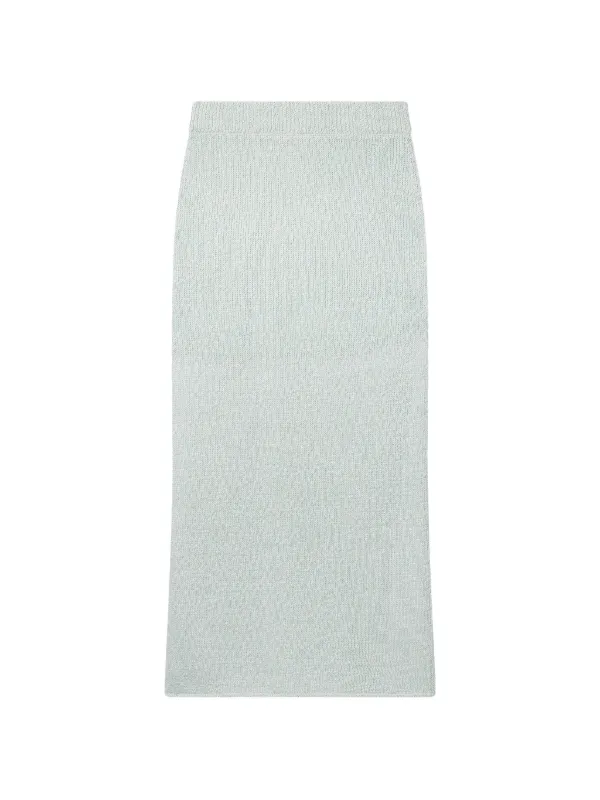A.L.C. Loren Knitted Skirt in Blue