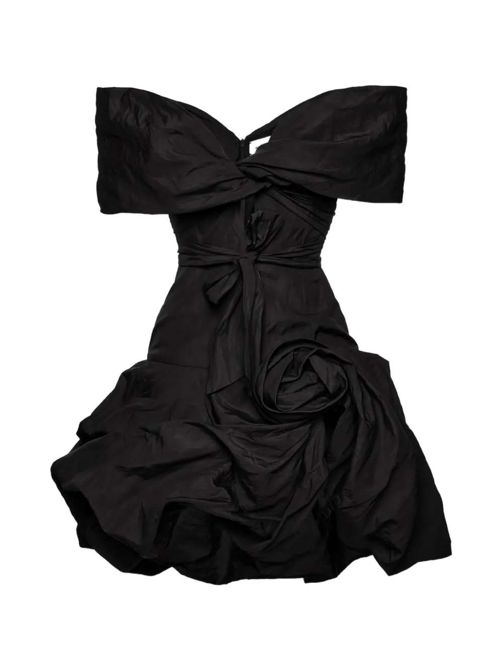 Magda Butrym draped shawl-collar midi dress - Schwarz