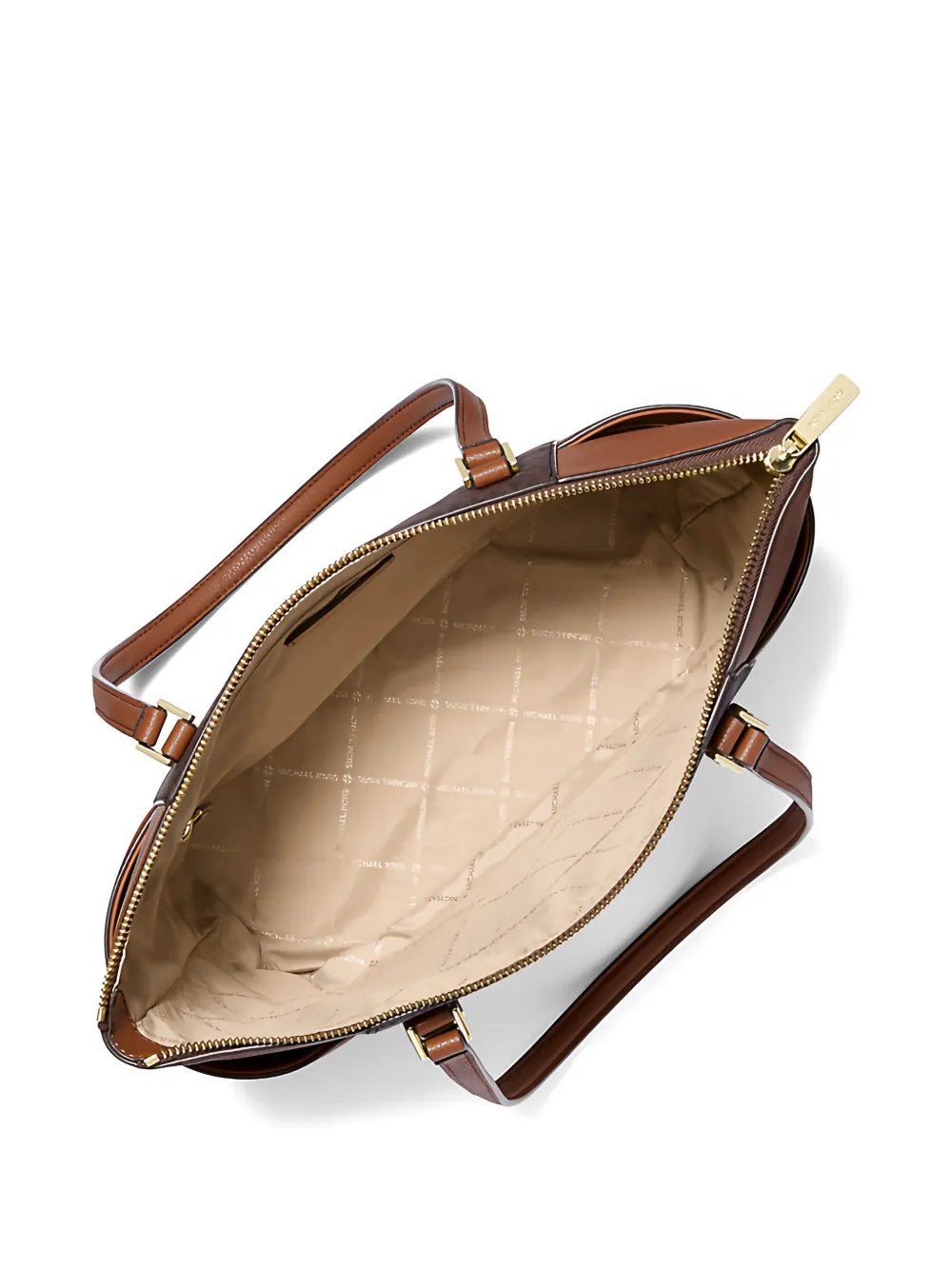 Michael Kors Grote Charlotte shopper met monogramprint Bruin