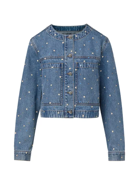 Veronica Beard Lowry bezel-stud denim jacket