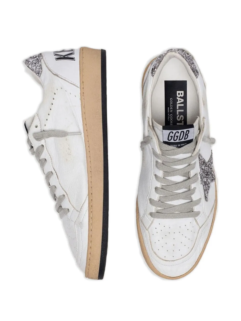 Golden Goose Ball Star glitter-embellished sneakers Wit