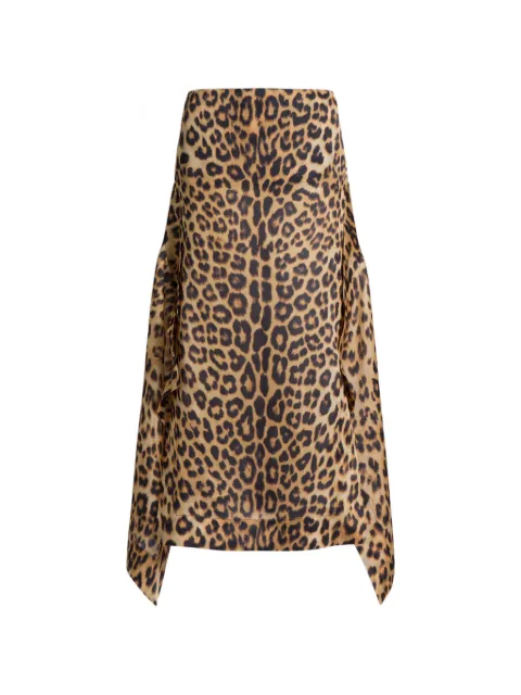 Alberta Ferretti falda midi con estampado de leopardo
