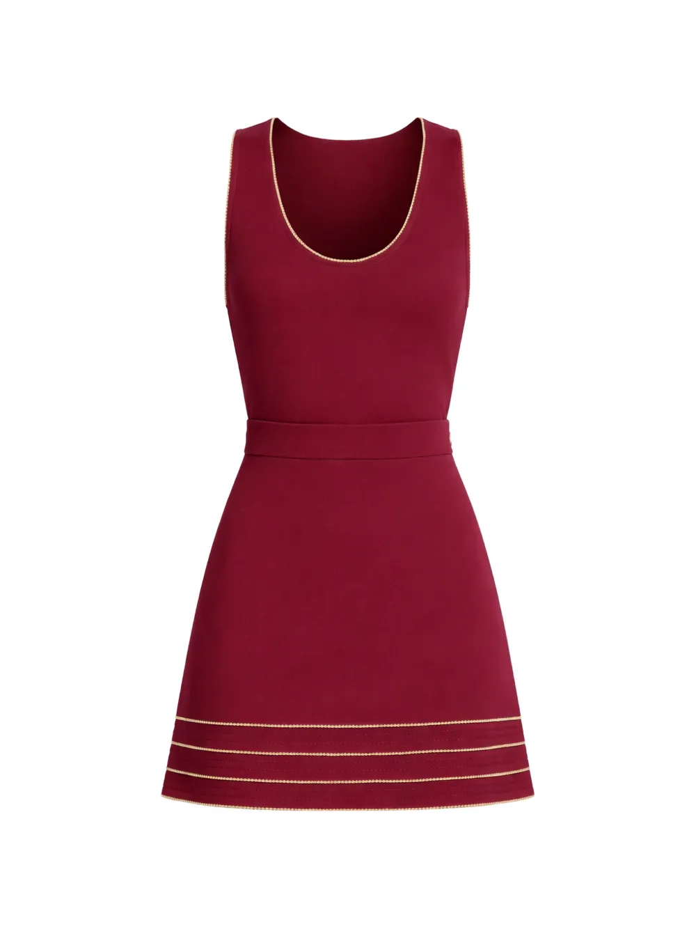 Elie Saab chain-trim A-line dress - Rosso