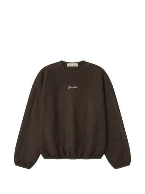 FEAR OF GOD ESSENTIALS Suede Fleece logo-embroidered sweater
