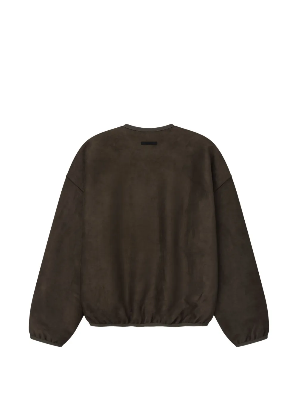 FEAR OF GOD ESSENTIALS Fleece en suède trui met geborduurd logo Bruin