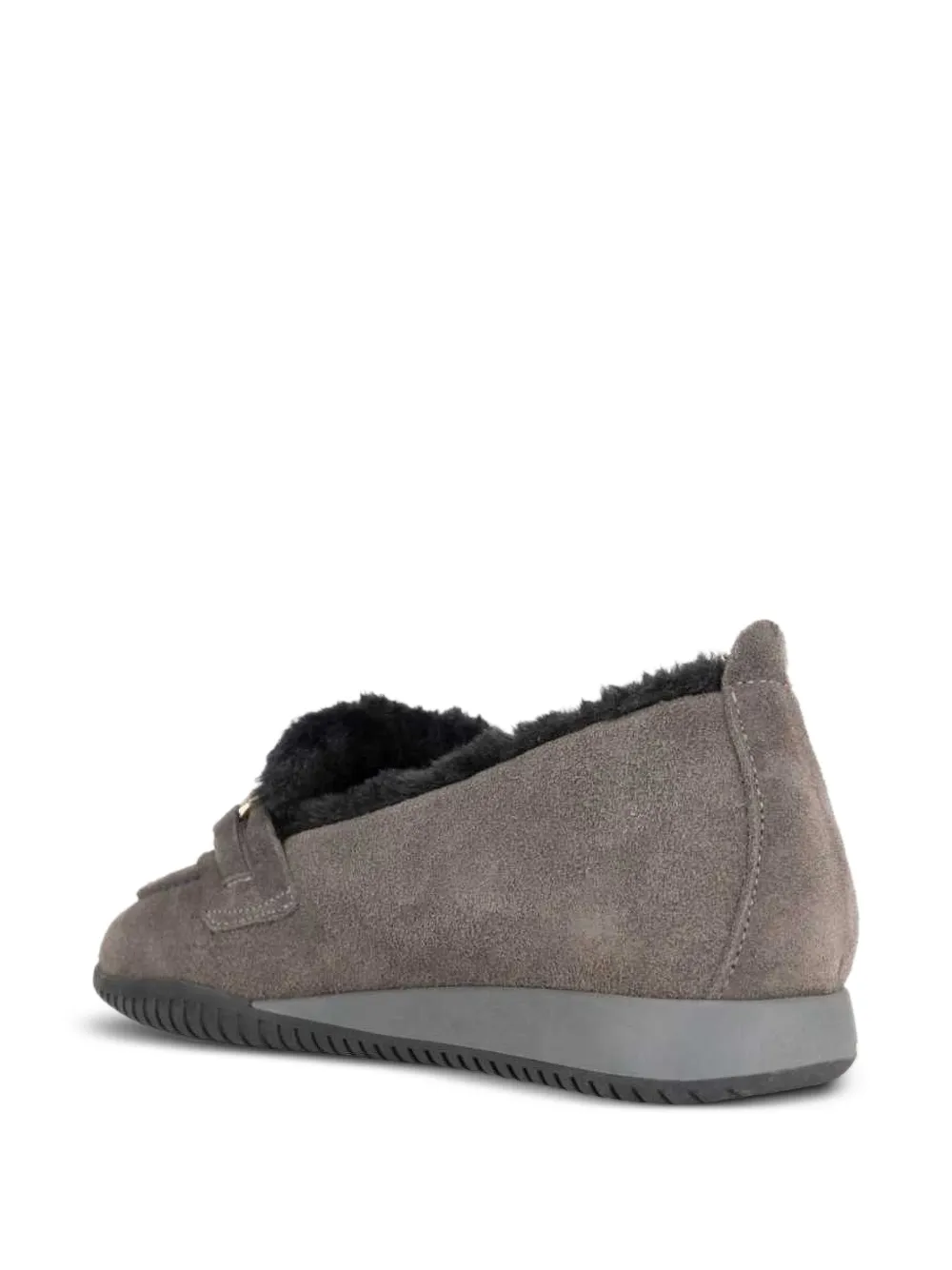 SERGIO MORETTI FIRENZE Sneakers met lammy afwerking Grijs