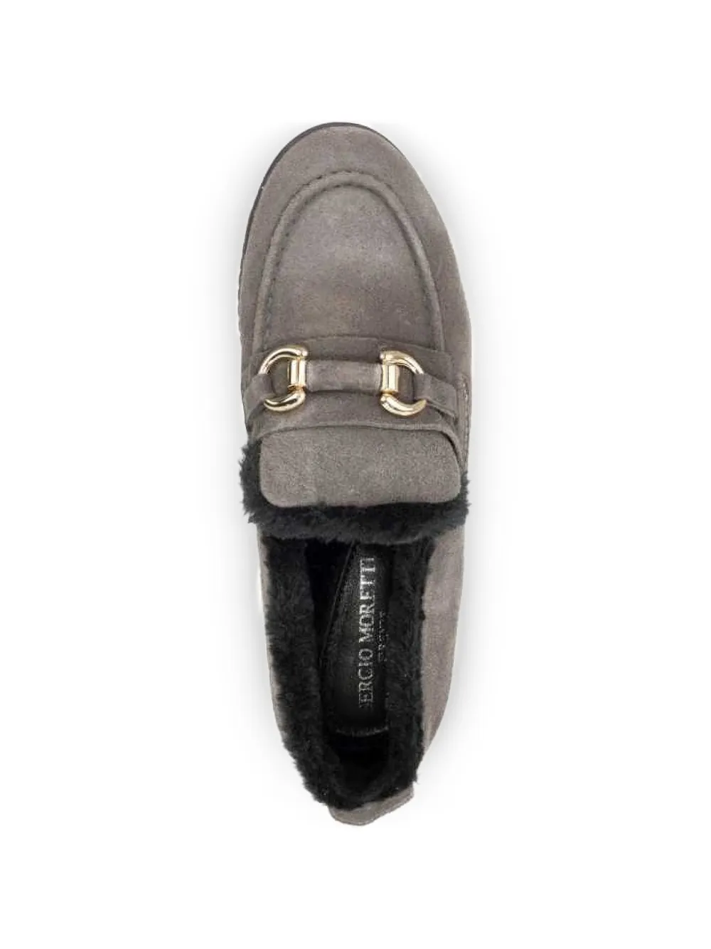 SERGIO MORETTI FIRENZE Sneakers met lammy afwerking Grijs