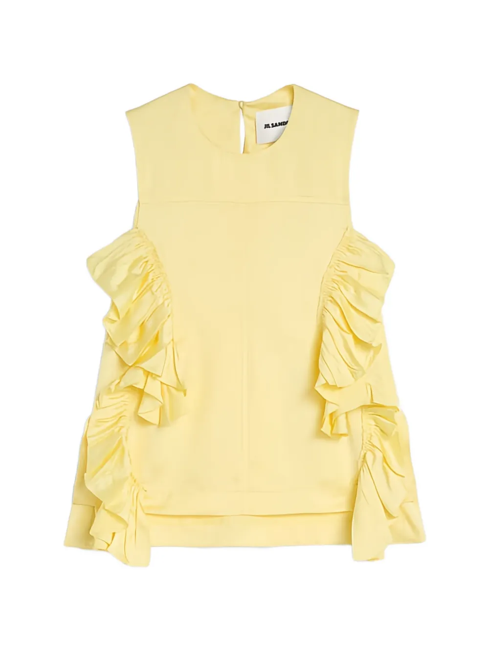 Jil Sander ruffled sleeveless top - Giallo