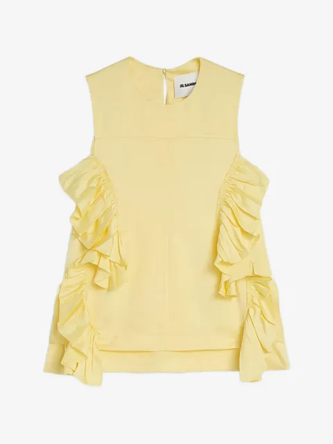 Jil Sander fluid viscose ruffle top