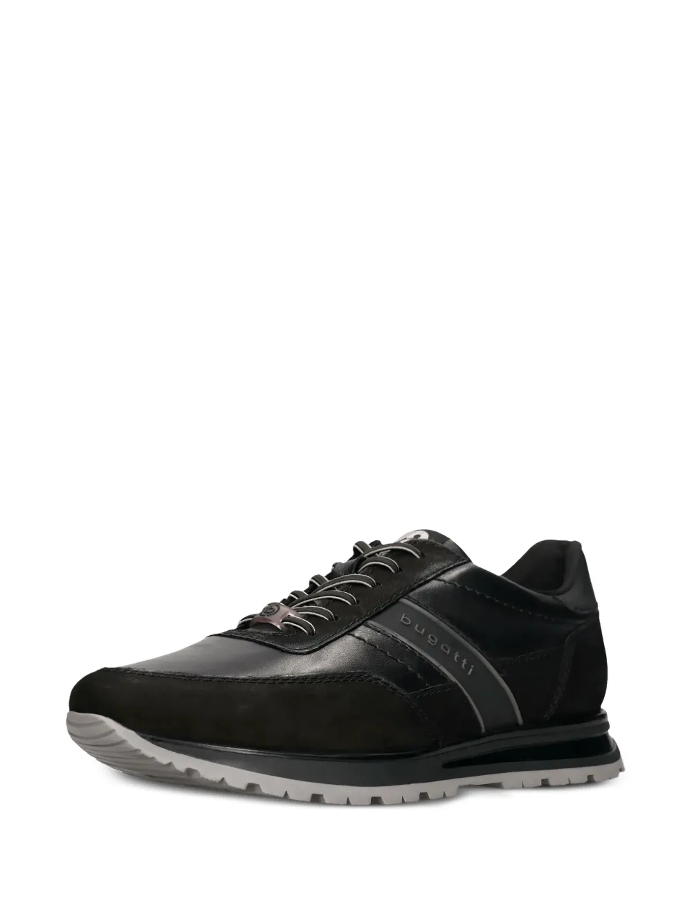 Bugatti Sneakers met logoprint en vlakken Zwart