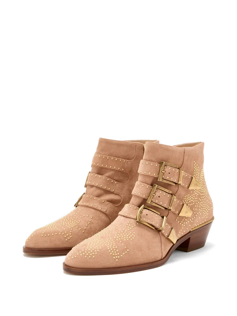 Chloé Susan laarzen met gesp en studs Beige
