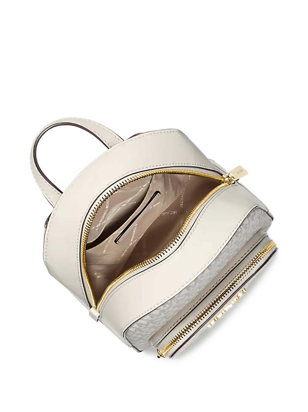 Michael Kors Jaycee kleine rugzak met monogram-print Beige