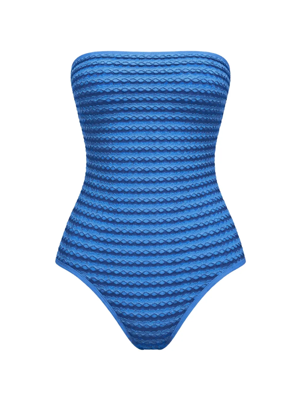 Seafolly textured bandeau swimsuit - Blu