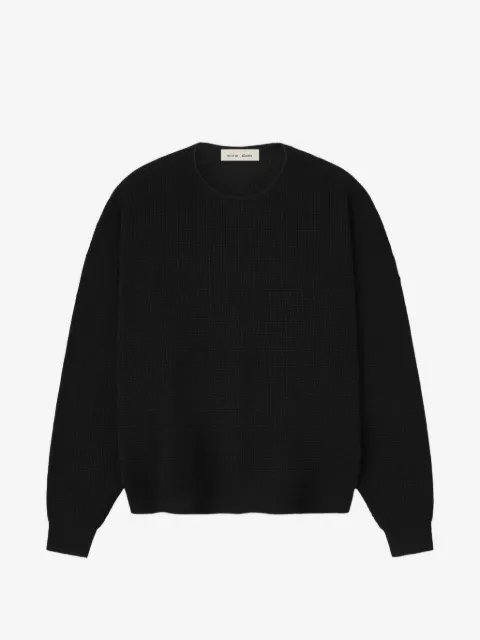 FEAR OF GOD ESSENTIALS سويتر بحياكة الوافل من التسعينيات المميزة