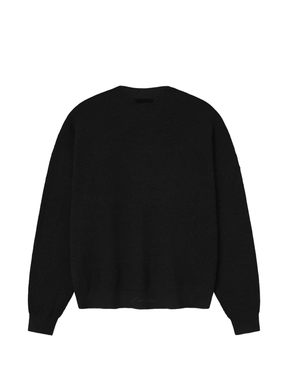 FEAR OF GOD ESSENTIALS Signature 90s wafelgebreide trui Zwart