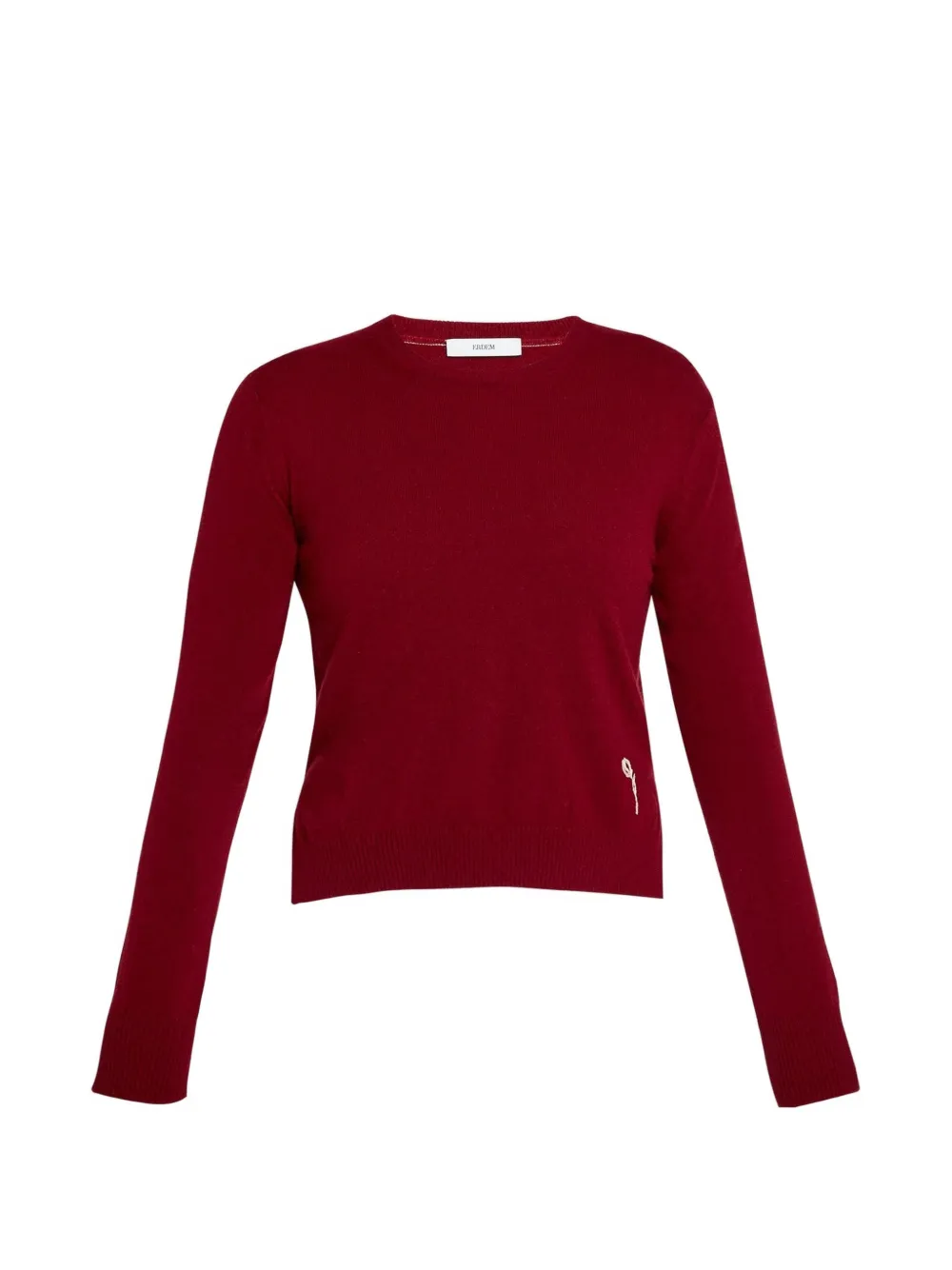 ERDEM embroidered crew-neck sweater - Rosso