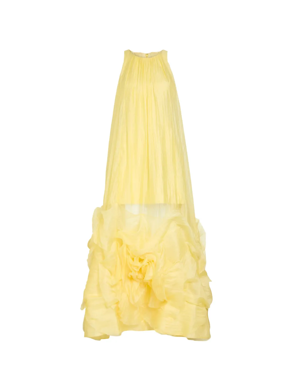 Aje Ecliptica crinkled-ruffled maxi dress - Giallo