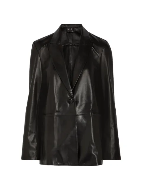 Nour Hammour Arden polished leather jacket