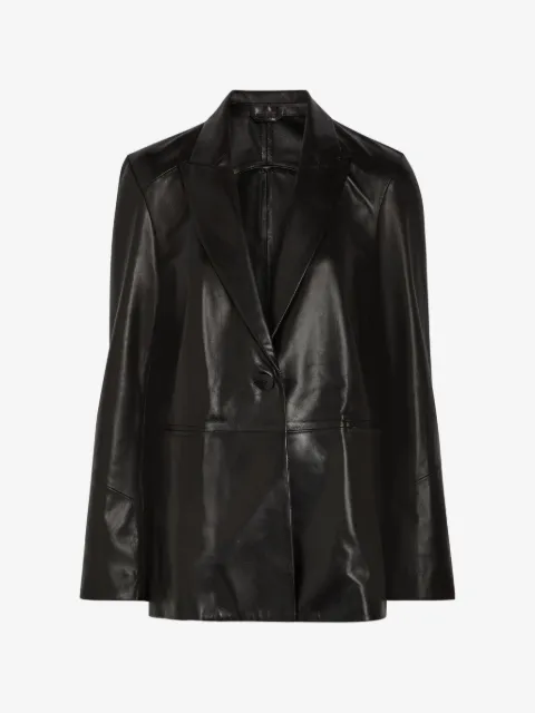Nour Hammour veste en cuir Arden à fini poli