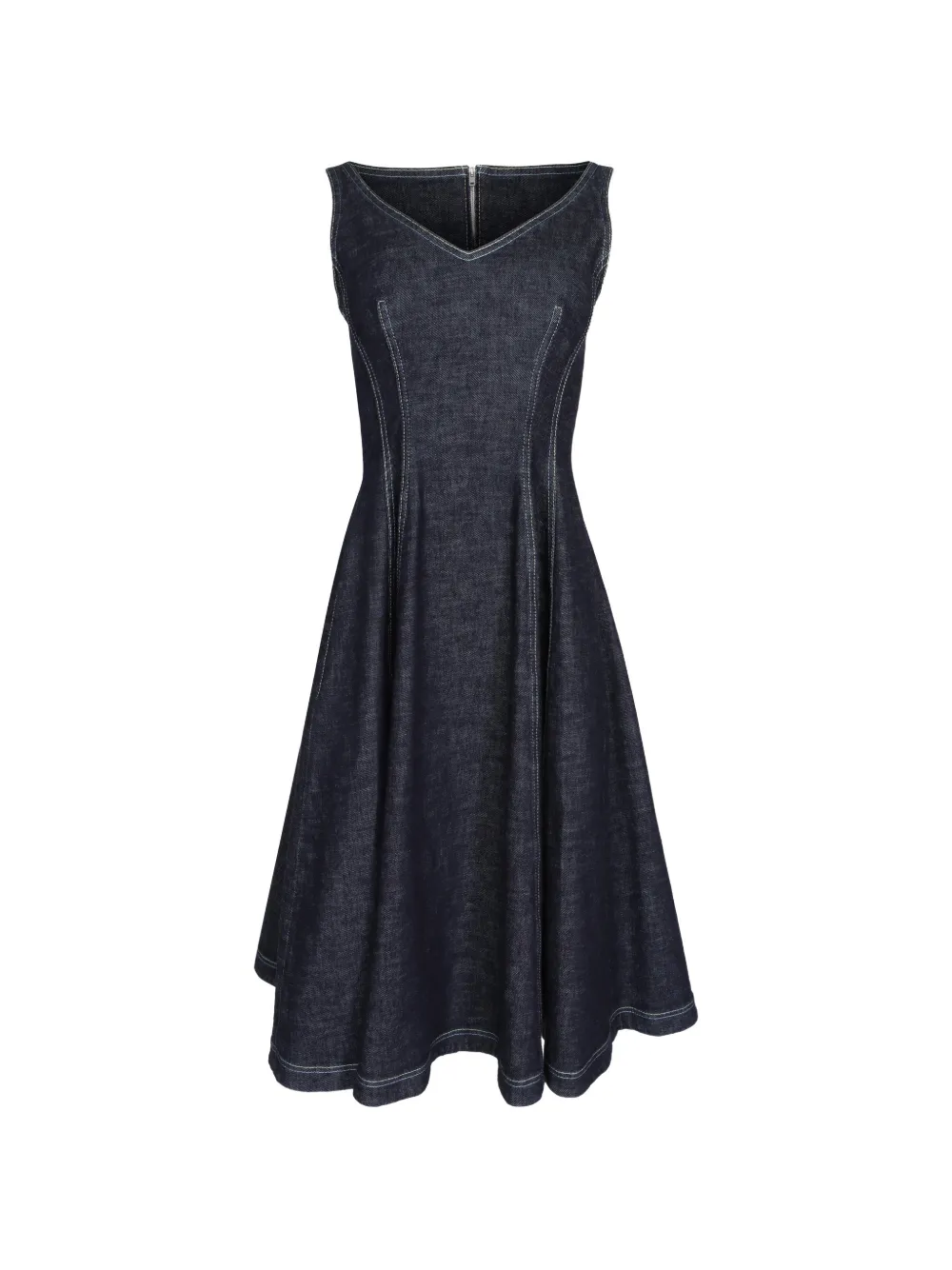 Marni V-neck sleeveless midi dress - Blu